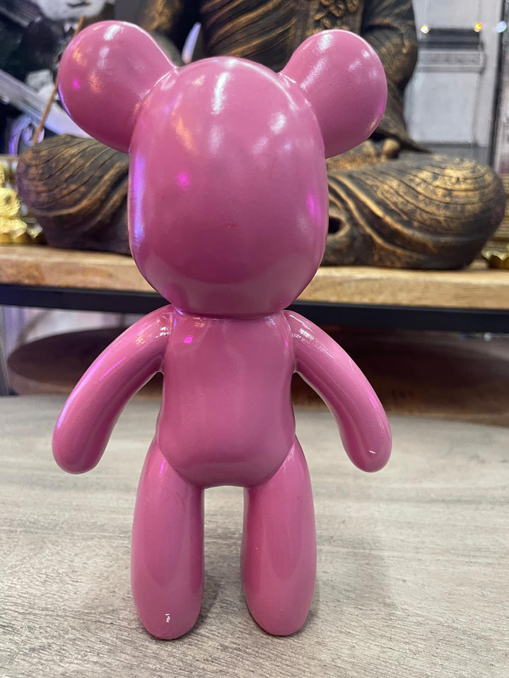 Pink Bear resin modern free standing decorative ornament