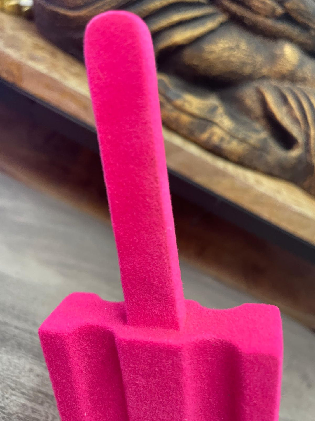Hot Pink velour melting ice lolly resin free standing decorative ornament