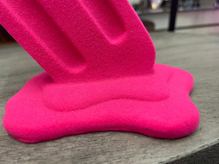 Hot Pink velour melting ice lolly resin free standing decorative ornament