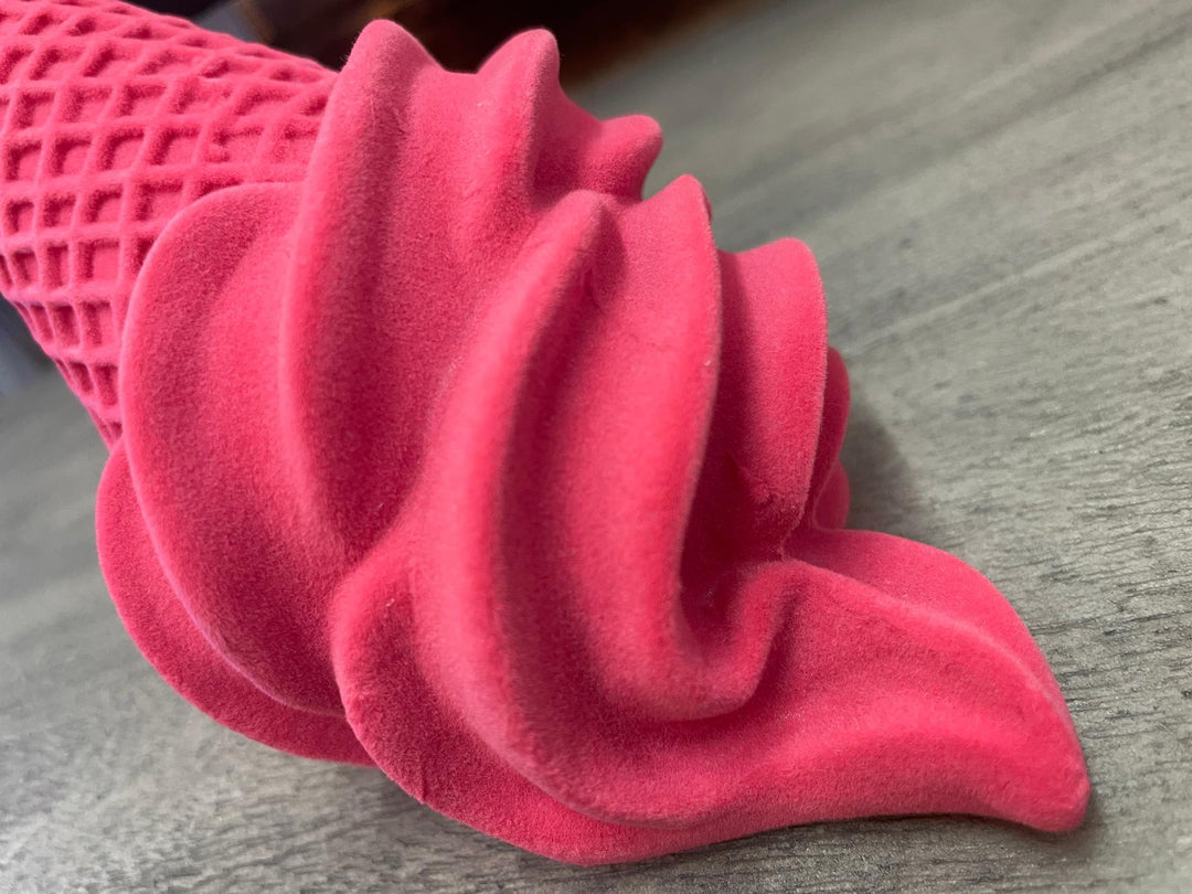 Hot Pink ice cream cone resin free standing decorative ornament