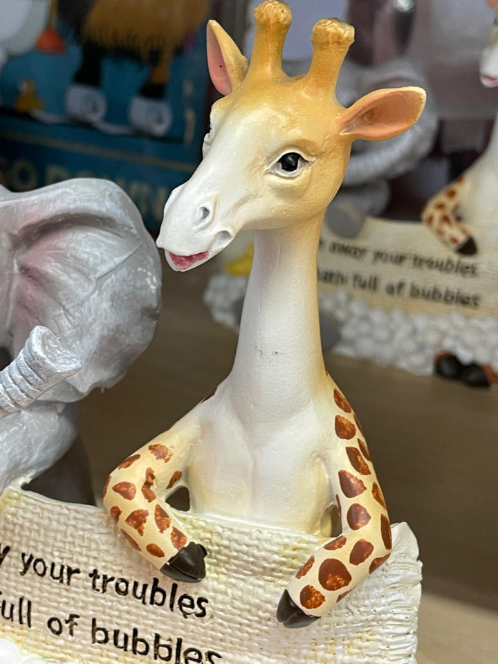 Giraffe & Elephant-Bath time Buddies ornament bubble bath decor