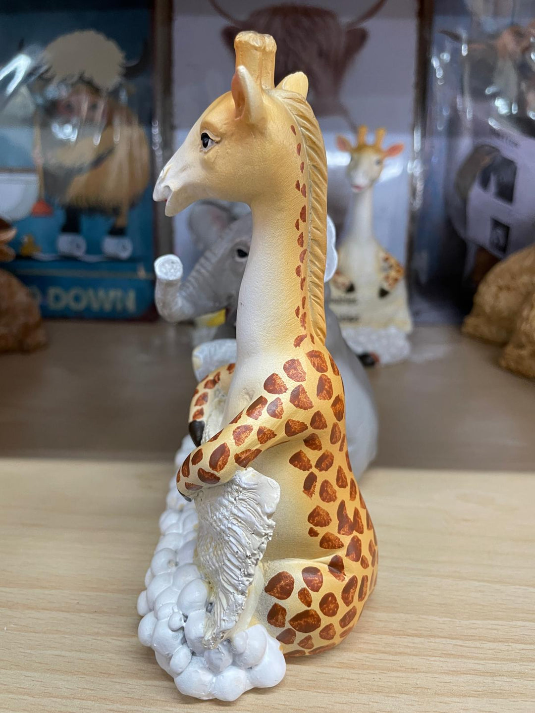 Giraffe & Elephant-Bath time Buddies ornament bubble bath decor