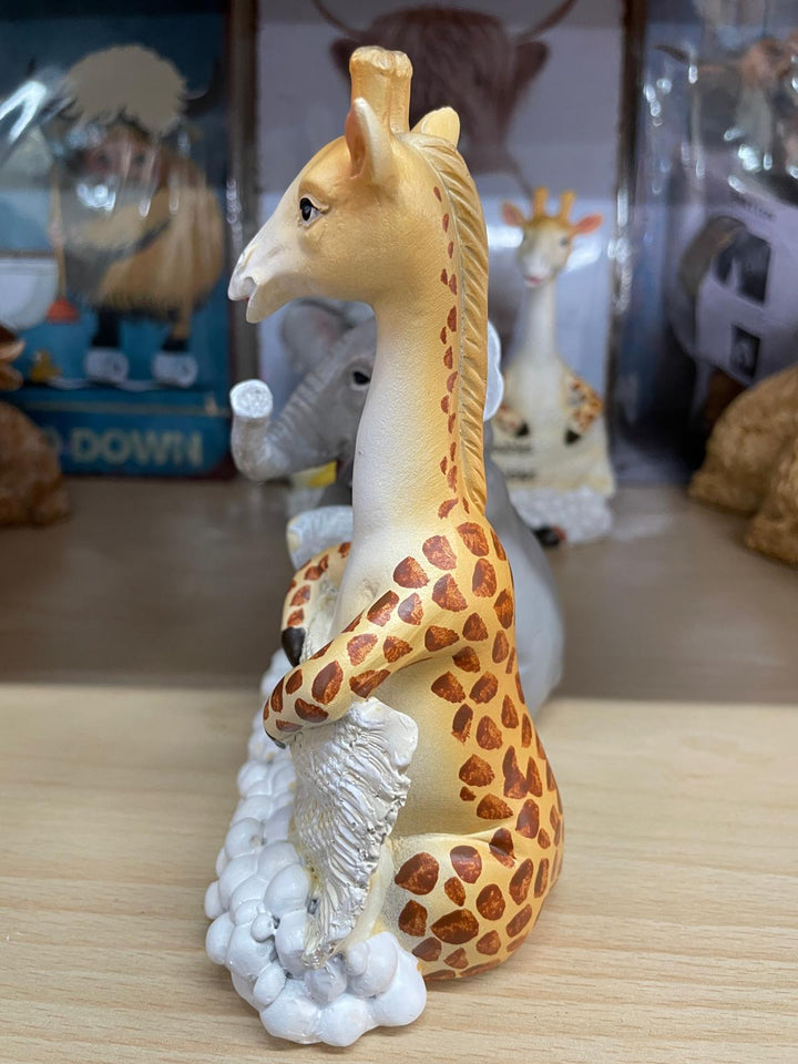 Giraffe & Elephant-Bath time Buddies ornament bubble bath decor