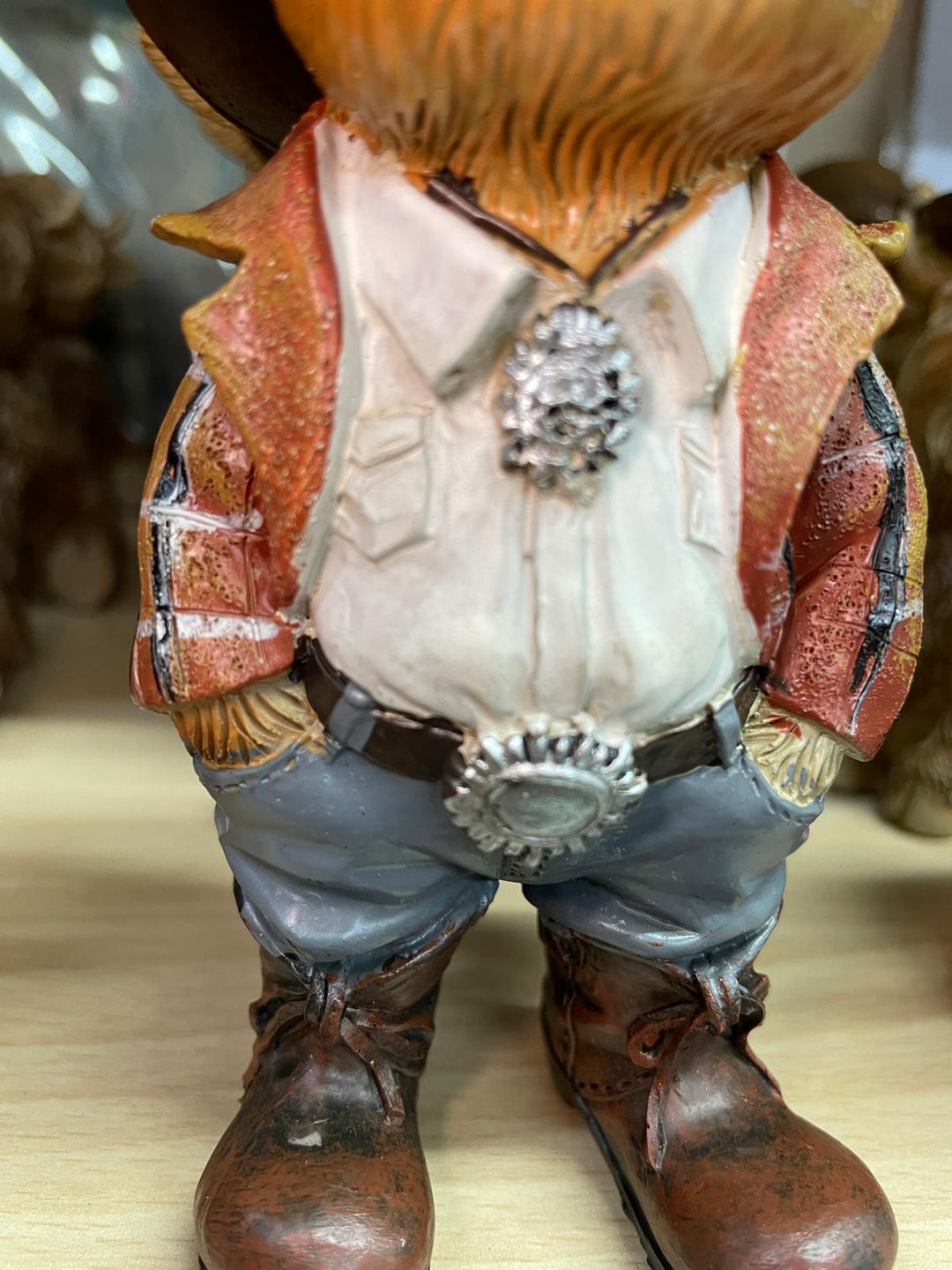Brown Highland Cow with Cowboy hat Ornament