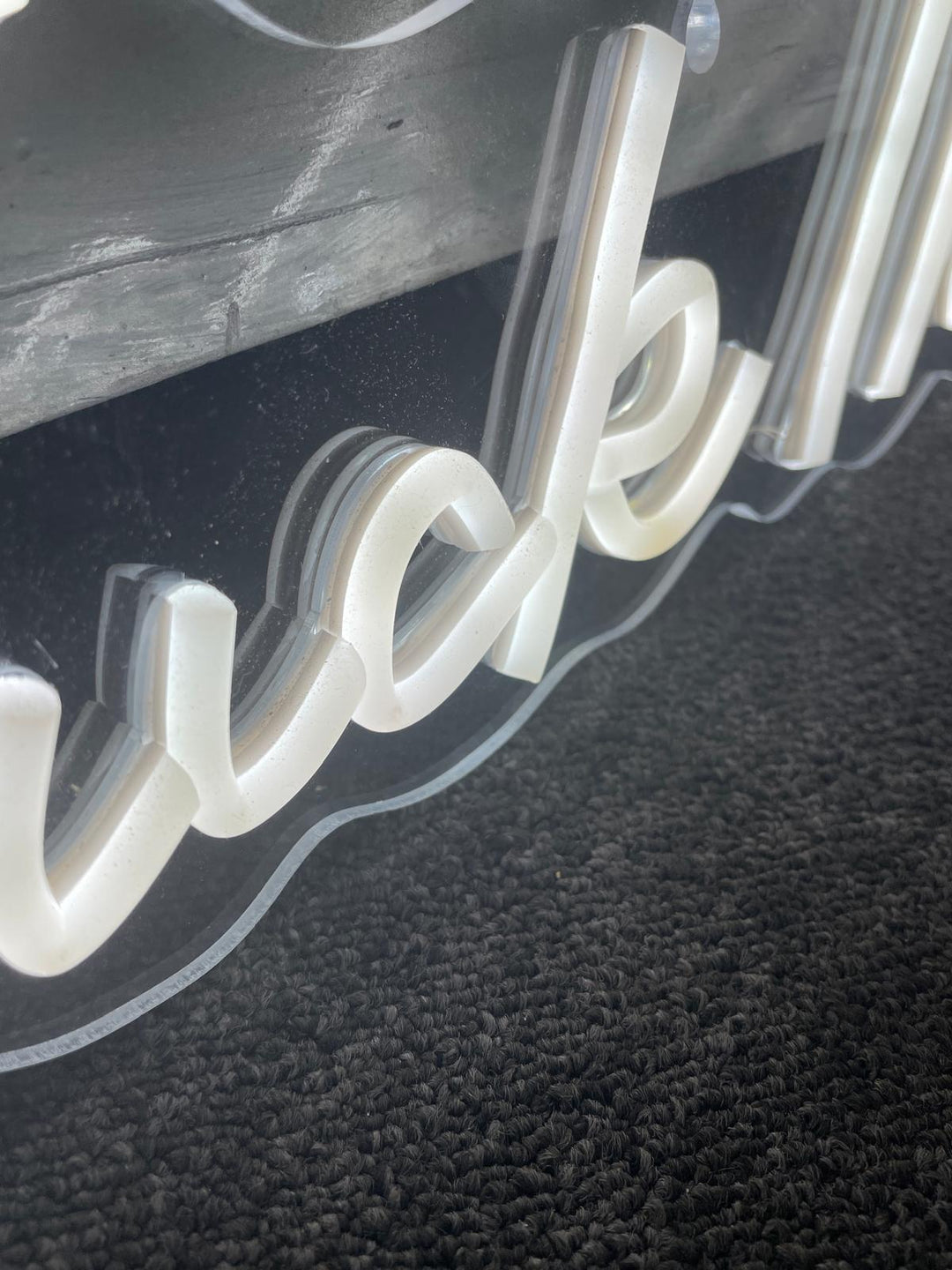 White LED F*** THE DIET light wall mounted USB