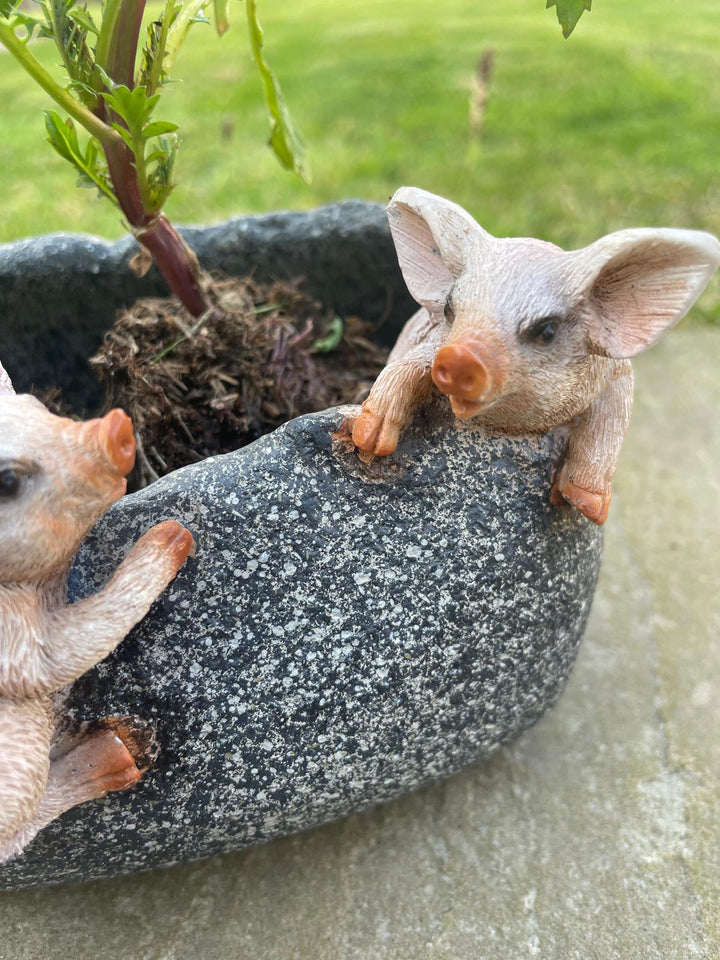 2 Pigs trough Planter resin garden decorative outdoor