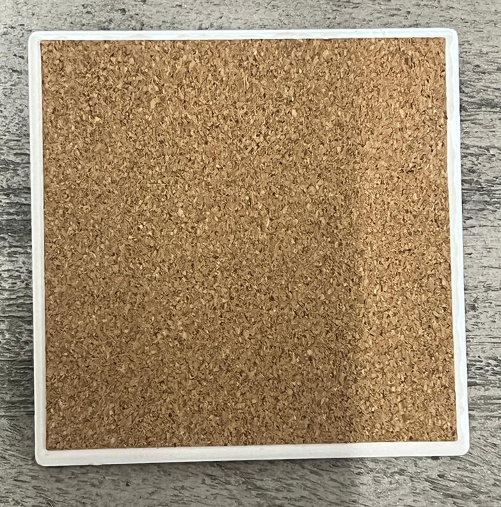 Dog breeds coasters handpainted tube lined artwork ceramic square cork backing