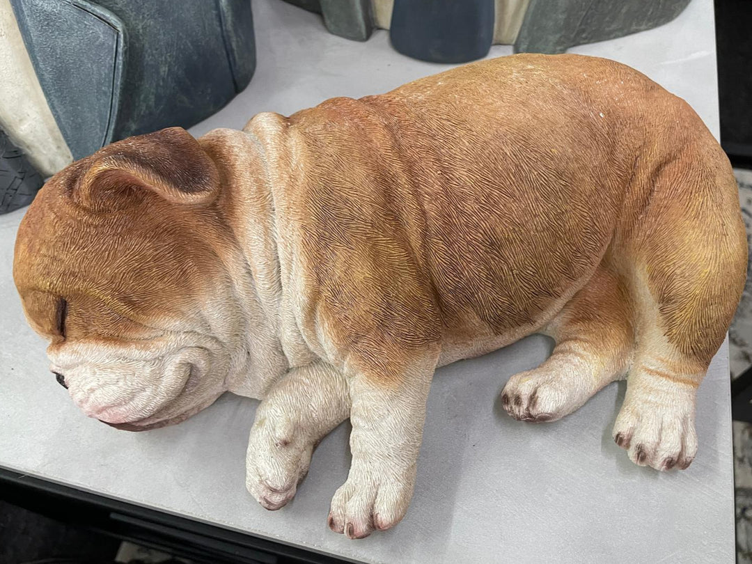 Sleeping Bulldog decorative resin ornament figurine