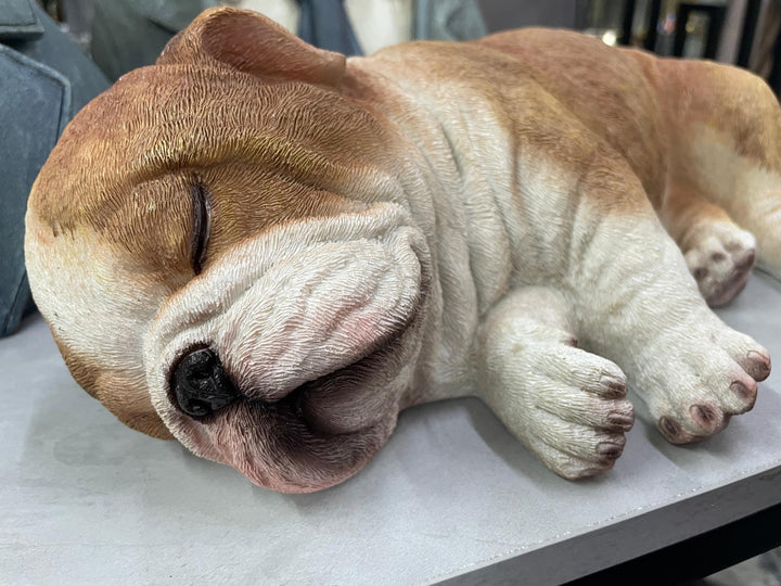 Sleeping Bulldog decorative resin ornament figurine