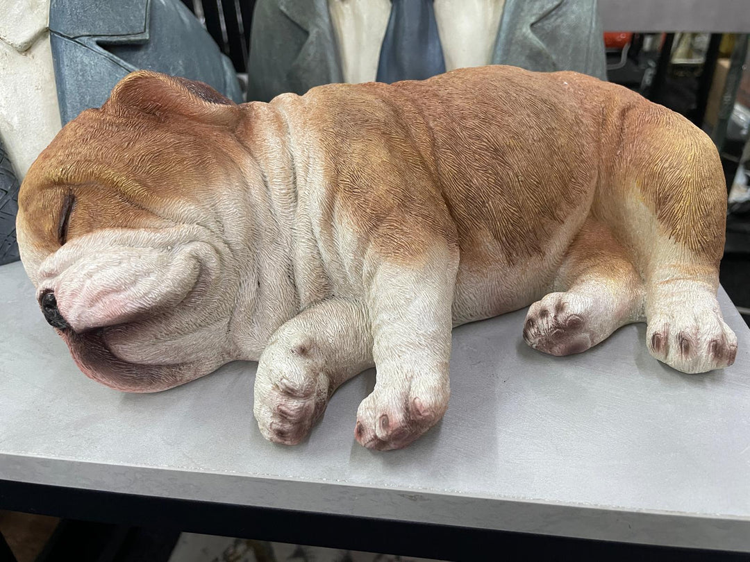 Sleeping Bulldog decorative resin ornament figurine