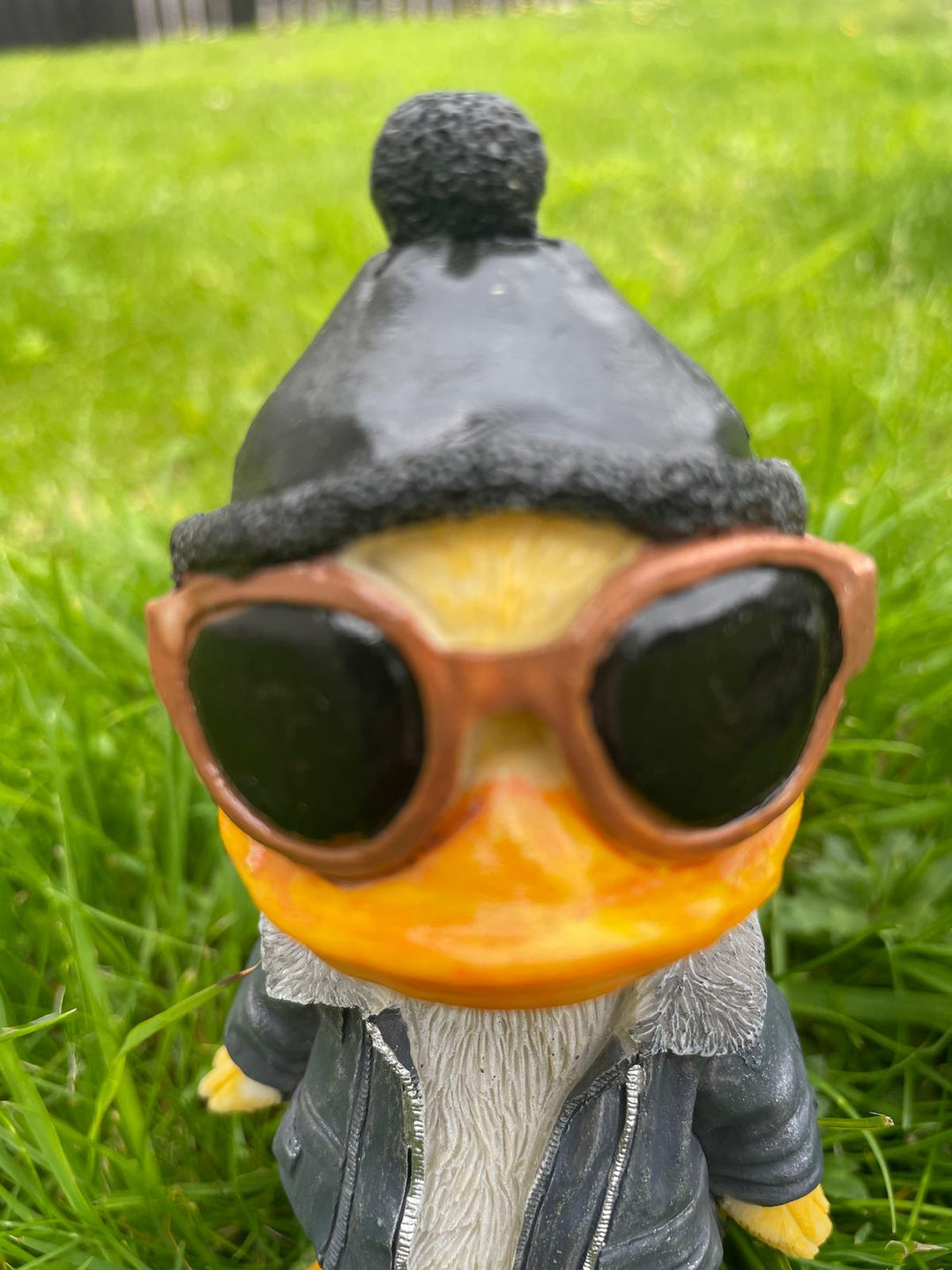 Cool ducks in shades on a stand garden ornaments