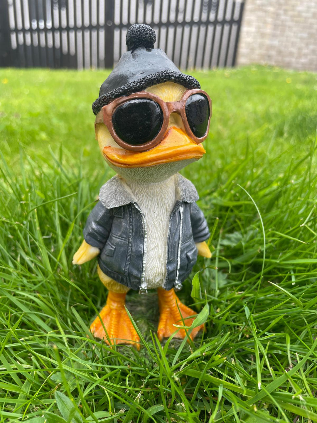 Cool ducks in shades on a stand garden ornaments