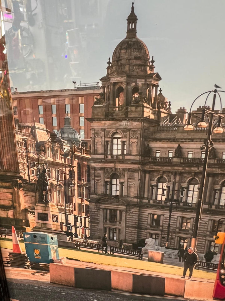 George Square Glasgow & bus black framed home décor picture