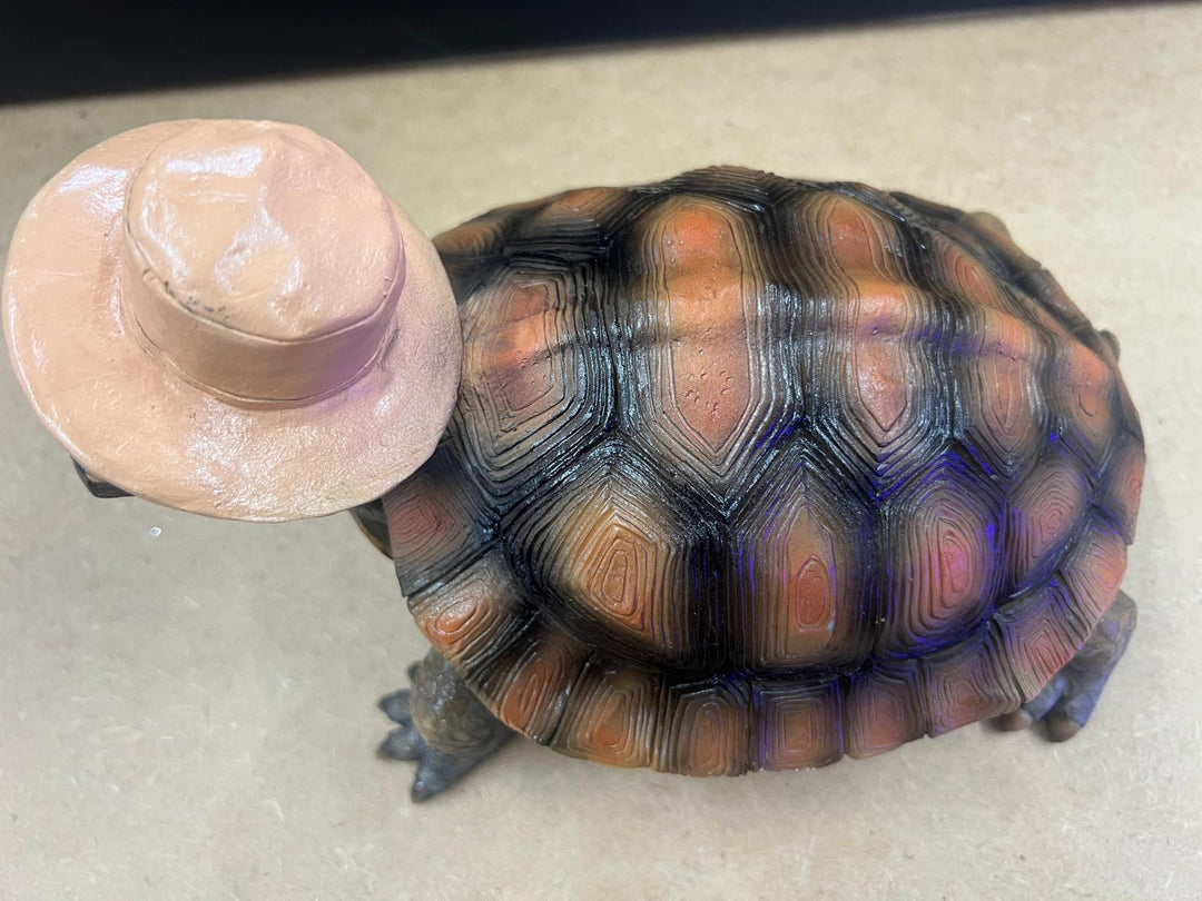 Holiday tortoise grey resin cheeky decorative ornament