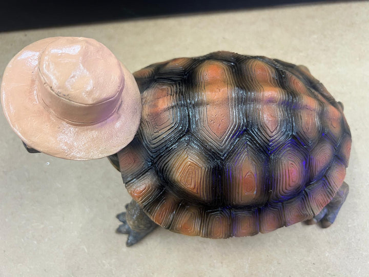 Holiday tortoise grey resin cheeky decorative ornament
