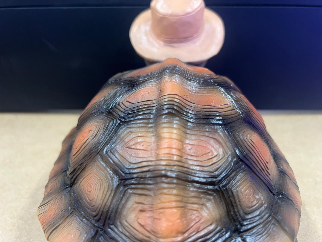 Holiday tortoise grey resin cheeky decorative ornament
