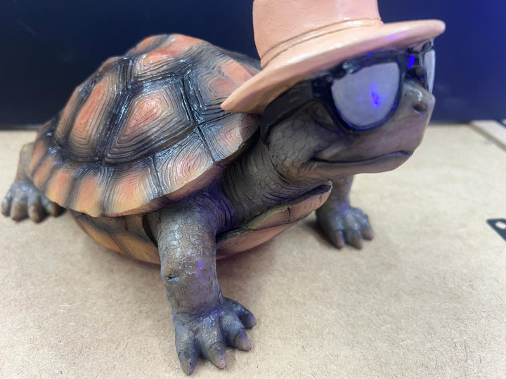 Holiday tortoise grey resin cheeky decorative ornament