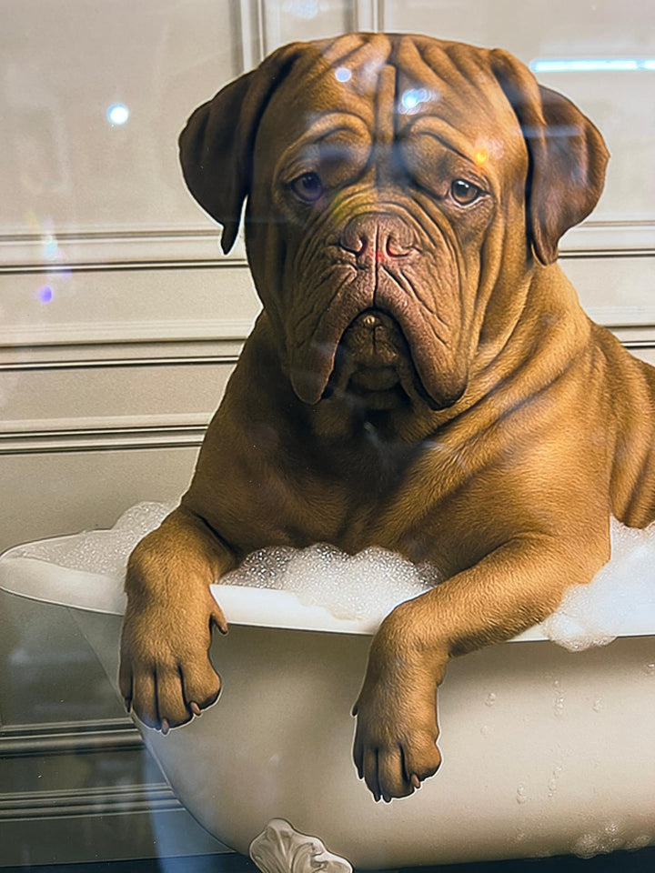 Black & Gold framed Bordeaux, French Mastiff picture
