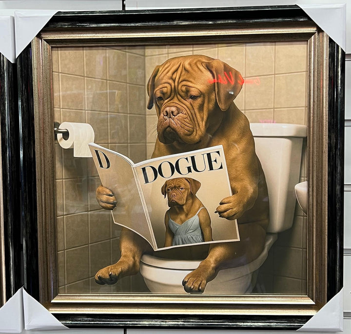 Black & Gold framed Bordeaux, French Mastiff picture