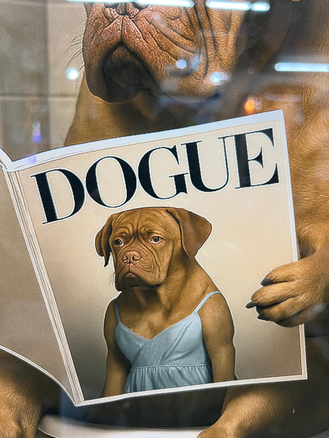 Black & Gold framed Bordeaux, French Mastiff picture