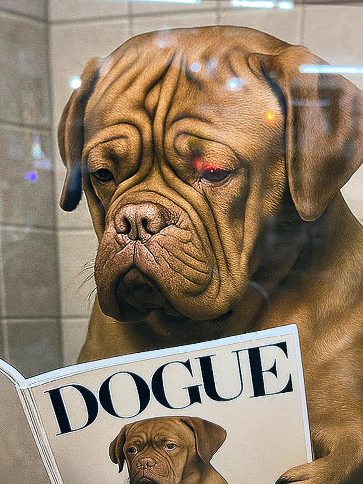 Black & Gold framed Bordeaux, French Mastiff picture