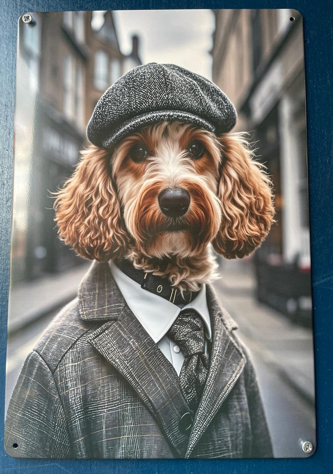 Pawky Blinders Quirky Dogs in Peaky Blinders Style Tin Sign