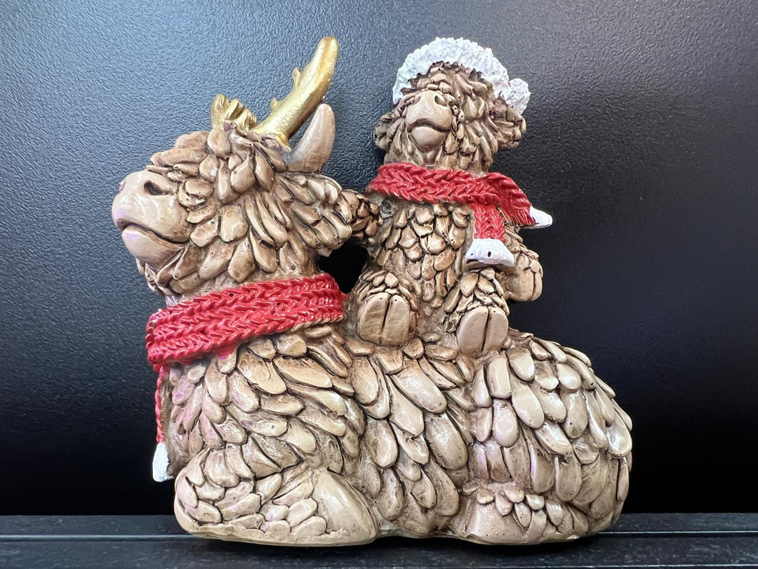 Highland Cows seasonal Christmas Festive cheer Resin Decorative Ornaments