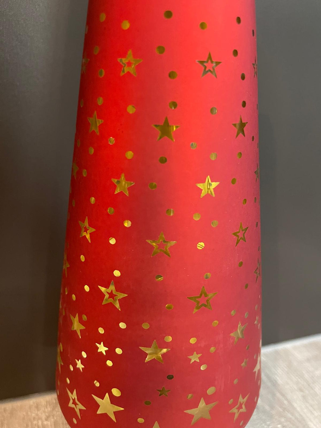 40cm LED Rotating Tree Star Red & White Christmas Festive Decoration