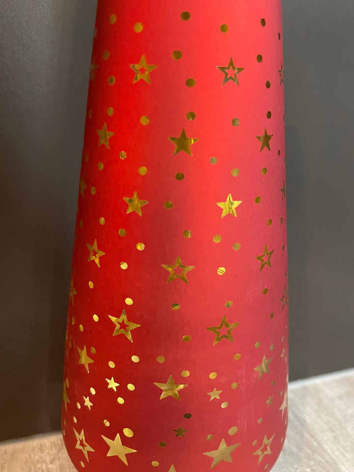 40cm LED Rotating Tree Star Red & White Christmas Festive Decoration
