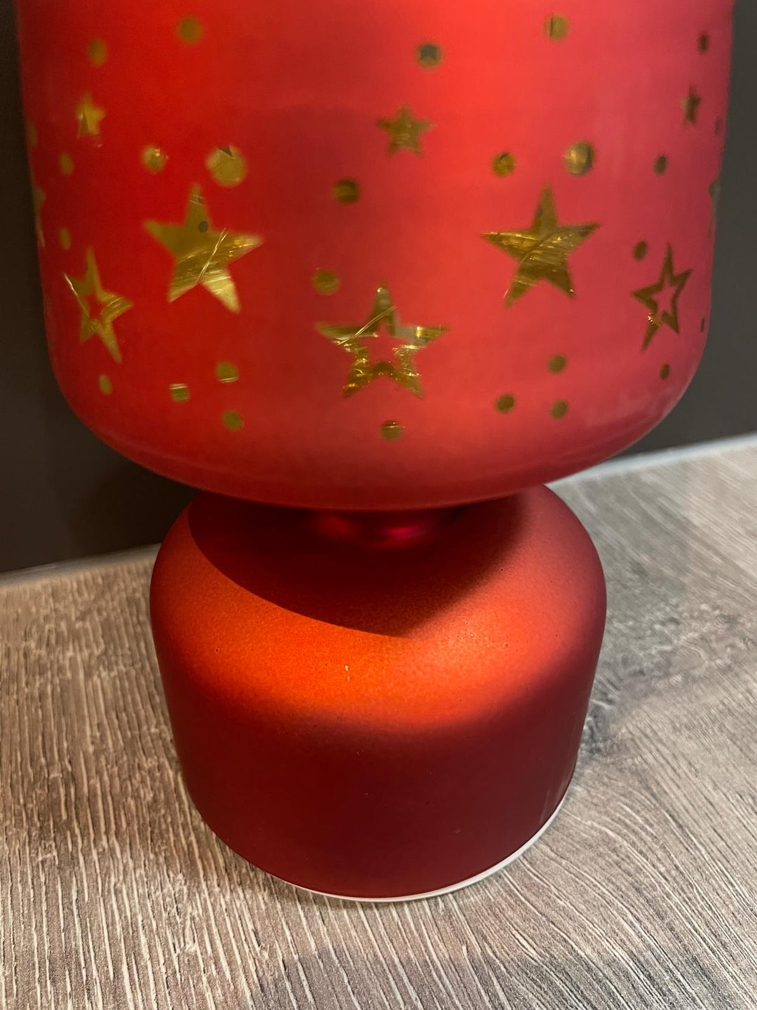 40cm LED Rotating Tree Star Red & White Christmas Festive Decoration