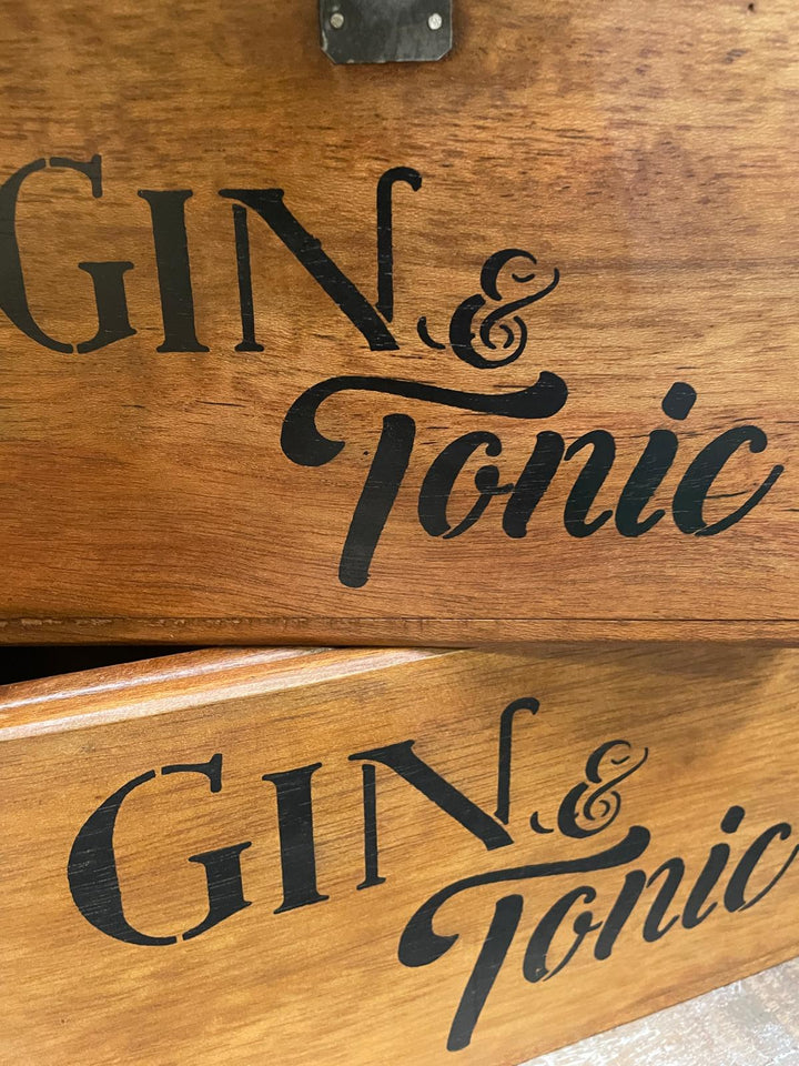 Wooden Crates G & T Bottle wooden display Rustic Natural Finish (S/M/L Size)