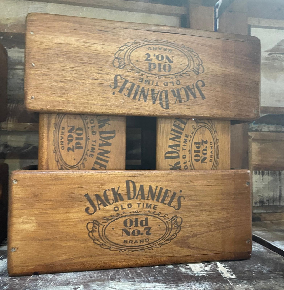 Wooden Crates Bottle display Rustic Natural Finish (S/M Size)