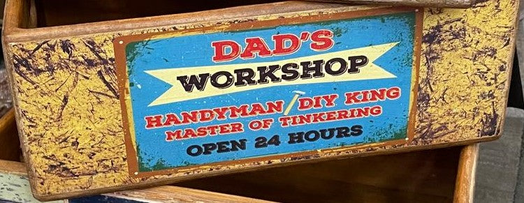 Share Dad’s Shed Bottle Crate Rustic quirky Display Box for His Favourite Drinks