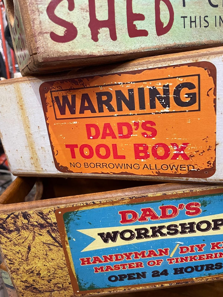 Share Dad’s Shed Bottle Crate Rustic quirky Display Box for His Favourite Drinks
