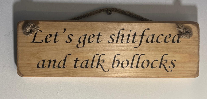 Quirky & Funny Natural Wooden Rope Hanging Wall Art plaques hand painted décor