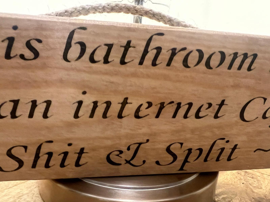 Quirky & Funny Natural Wooden Rope Hanging Wall Art plaques hand painted décor