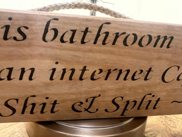 Quirky & Funny Natural Wooden Rope Hanging Wall Art plaques hand painted décor