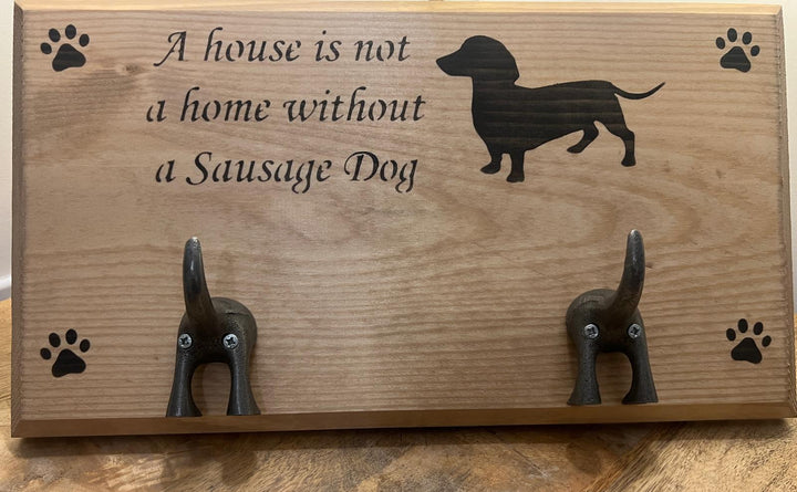 Quirky Wooden Dog Breed Leash Holders – Wall Hooks for Pet Lovers & Paw-rents