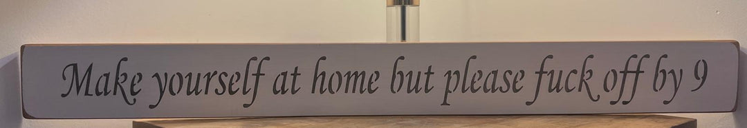 Quirky & Funny Wooden Signs Jute Rope Rustic Wall Decor in Natural Wood or White Finish