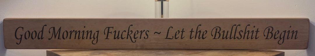 Quirky & Funny Wooden Signs Jute Rope Rustic Wall Decor in Natural Wood or White Finish