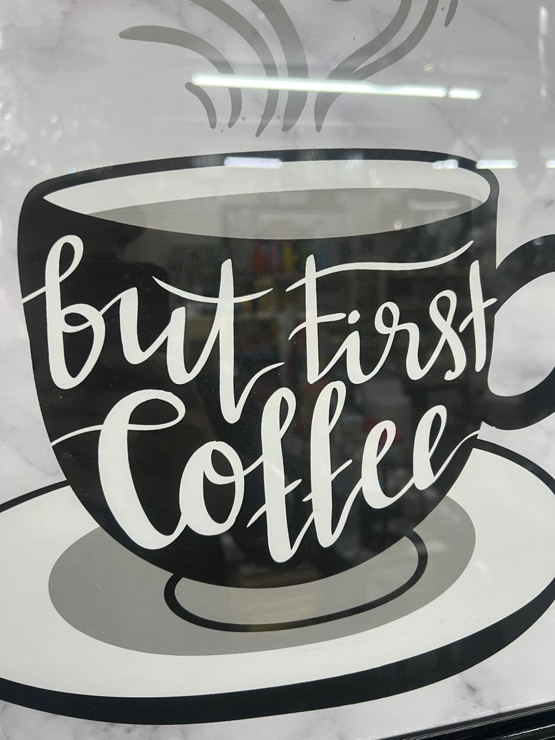 Coffee Wall Decor – Black & White Art Prints with Black Step Frames for Kitchen/Bar