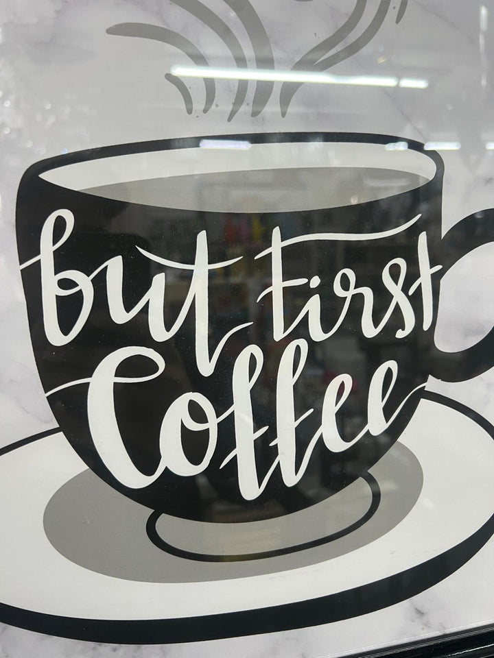 Coffee Wall Decor – Black & White Art Prints with Black Step Frames for Kitchen/Bar