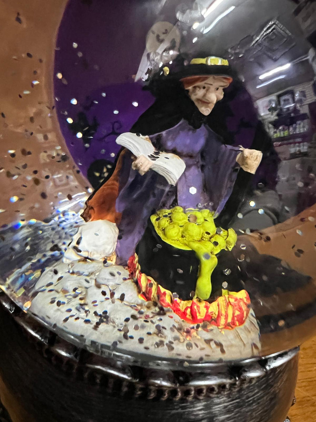 Spooky Halloween Witch & Skeleton Spinner Ornaments scary décor