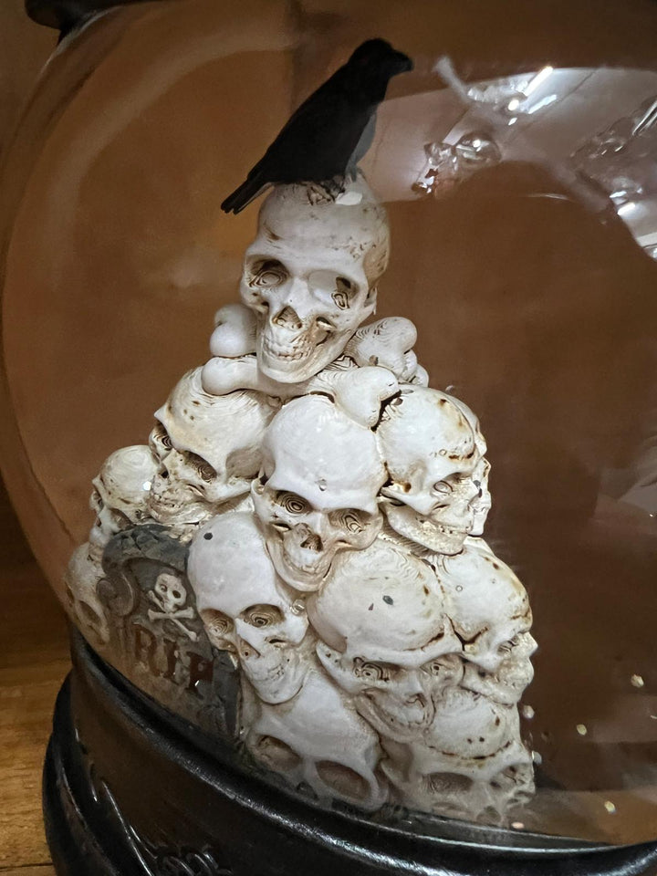 Spooky Halloween Witch & Skeleton Spinner Ornaments scary décor