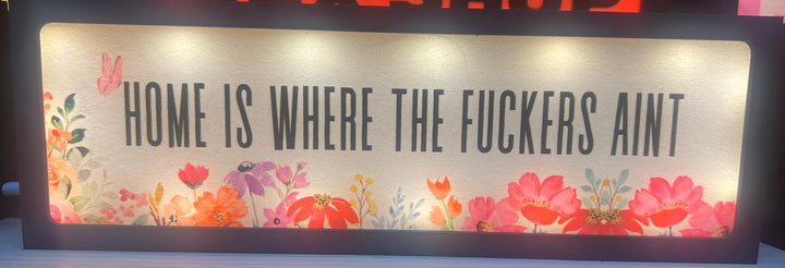 LED Box Sign Light Up –Quirky & Funny Messages USB & Battery operated