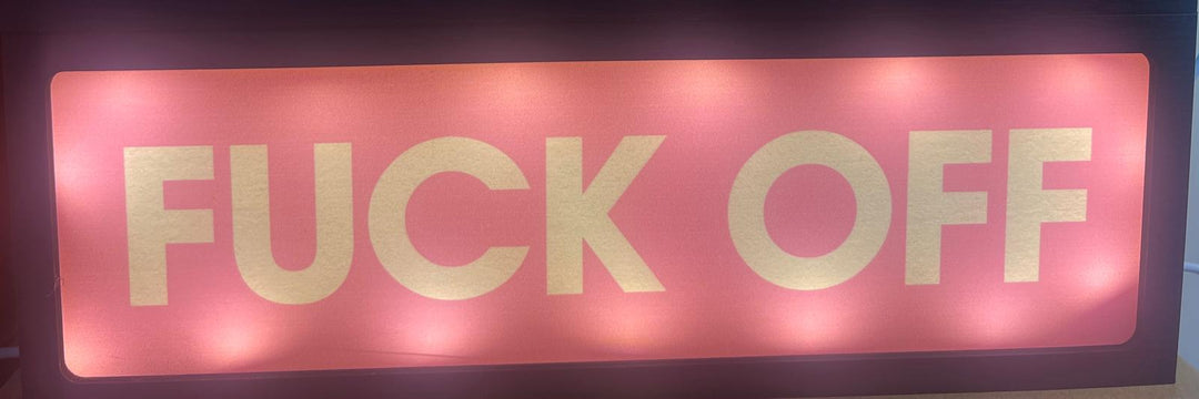 LED Box Sign Light Up –Quirky & Funny Messages USB & Battery operated