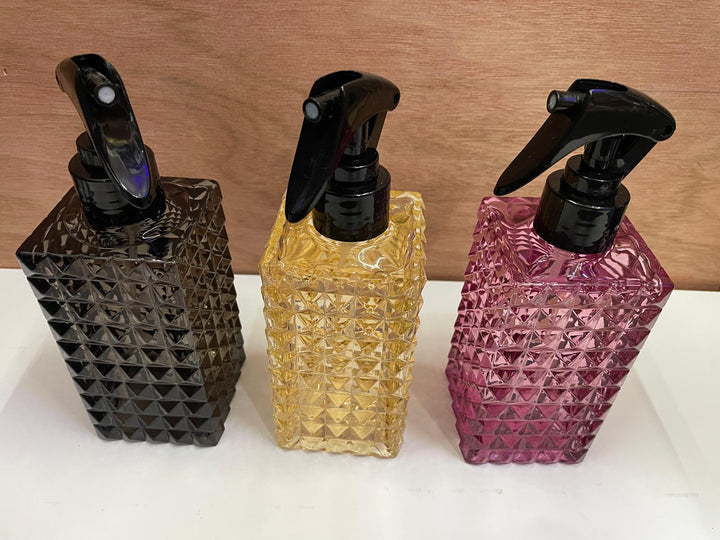 250ML-Crystal cut glass room spray bottles-POMEGRANATE NOIR, Oud & Bergamot, Cashmere & silk, Lime Basil & Mandarind