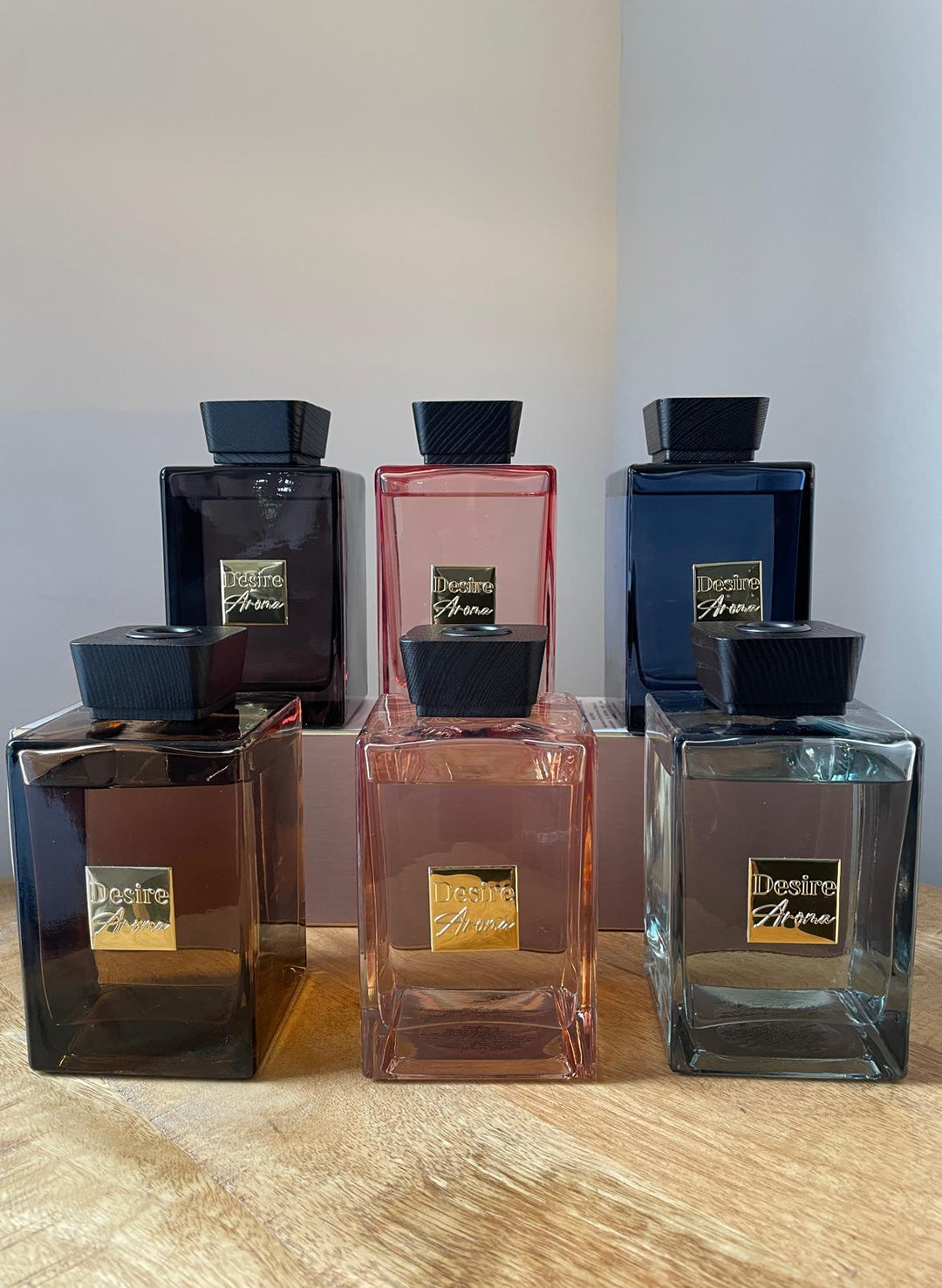 DESIRE AROMA Fragrance 500ML Luxury Lush Reed Diffuser Glass Bottle black reeds