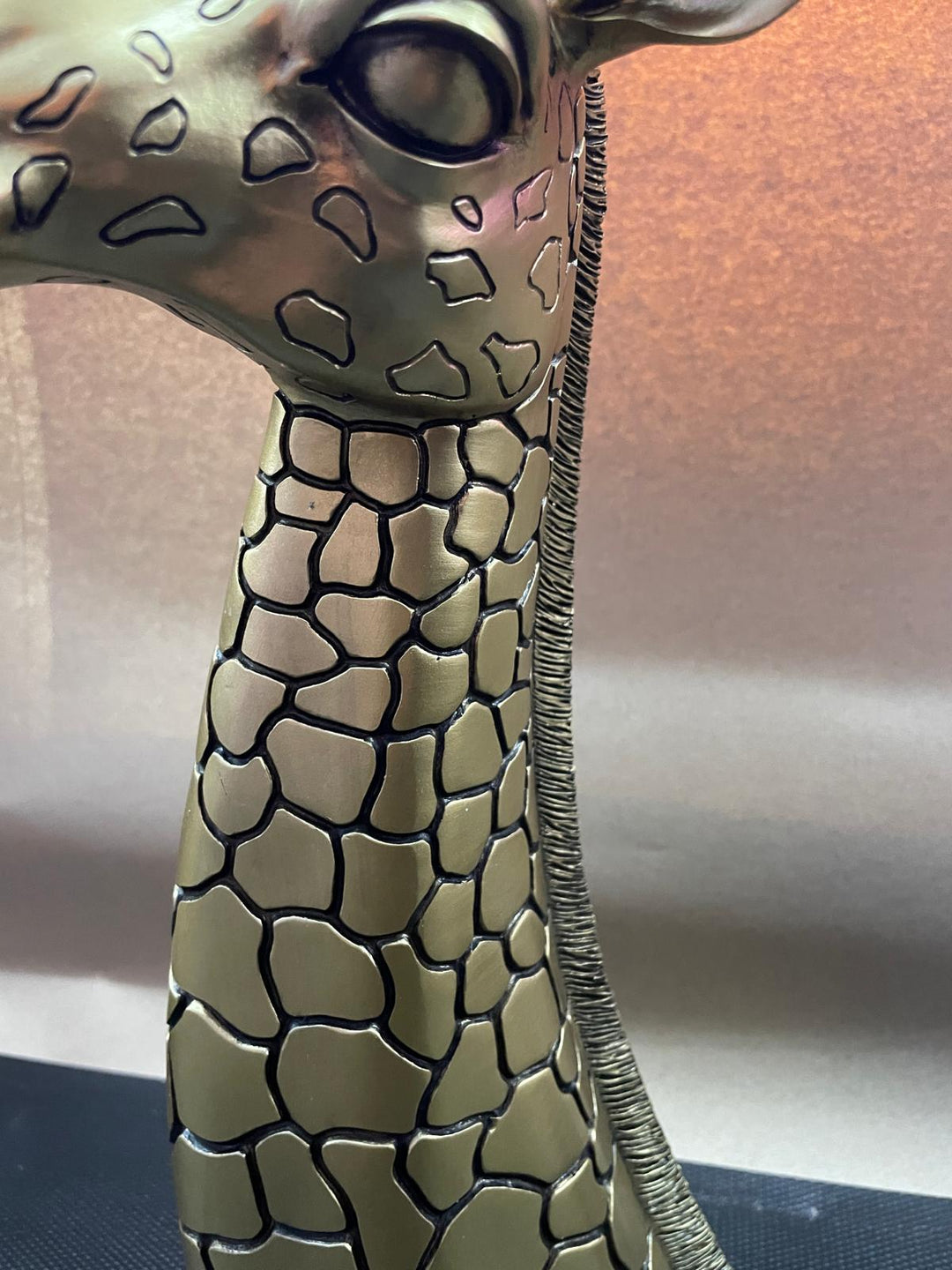 Gold Giraffe Head Bust Luxury Figurine Decorative Ornament safari Home Décor