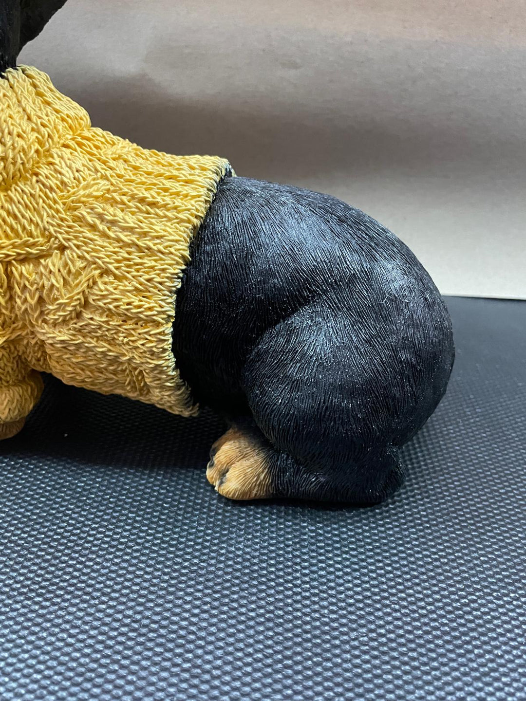 Quirky Dachshund Dog Resin Ornament in Cardigan & Wellies Decorative Figures